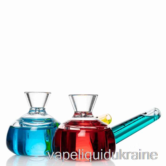 Vape Ukraine Cheech Glass Dual Bun Freezable Hand Pipe Yellow / Red